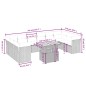 vidaXL 11-tlg. Garten-Sofagarnitur mit Kissen Schwarz Poly Rattan vidaXL 11-tlg. Garten-Sofagarnitur mit Kissen Schwarz Poly Rattan