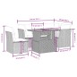 vidaXL 5-tlg. Garten-Sofagarnitur mit Kissen Schwarz Poly Rattan vidaXL 5-tlg. Garten-Sofagarnitur mit Kissen Schwarz Poly Rattan