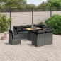 vidaXL 9-tlg. Garten-Sofagarnitur mit Kissen Schwarz Poly Rattan vidaXL 9-tlg. Garten-Sofagarnitur mit Kissen Schwarz Poly Rattan