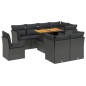 vidaXL 9-tlg. Garten-Sofagarnitur mit Kissen Schwarz Poly Rattan vidaXL 9-tlg. Garten-Sofagarnitur mit Kissen Schwarz Poly Rattan