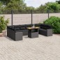 vidaXL 11-tlg. Garten-Sofagarnitur mit Kissen Schwarz Poly Rattan vidaXL 11-tlg. Garten-Sofagarnitur mit Kissen Schwarz Poly Rattan