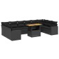 vidaXL 11-tlg. Garten-Sofagarnitur mit Kissen Schwarz Poly Rattan vidaXL 11-tlg. Garten-Sofagarnitur mit Kissen Schwarz Poly Rattan
