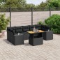 vidaXL 8-tlg. Garten-Sofagarnitur mit Kissen Schwarz Poly Rattan vidaXL 8-tlg. Garten-Sofagarnitur mit Kissen Schwarz Poly Rattan