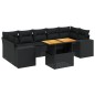 vidaXL 8-tlg. Garten-Sofagarnitur mit Kissen Schwarz Poly Rattan vidaXL 8-tlg. Garten-Sofagarnitur mit Kissen Schwarz Poly Rattan