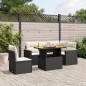 vidaXL 6-tlg. Garten-Sofagarnitur mit Kissen Schwarz Poly Rattan vidaXL 6-tlg. Garten-Sofagarnitur mit Kissen Schwarz Poly Rattan