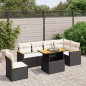 vidaXL 7-tlg. Garten-Sofagarnitur mit Kissen Schwarz Poly Rattan vidaXL 7-tlg. Garten-Sofagarnitur mit Kissen Schwarz Poly Rattan