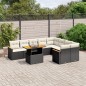 vidaXL 10-tlg. Garten-Sofagarnitur mit Kissen Schwarz Poly Rattan vidaXL 10-tlg. Garten-Sofagarnitur mit Kissen Schwarz Poly Rattan