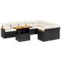 vidaXL 10-tlg. Garten-Sofagarnitur mit Kissen Schwarz Poly Rattan vidaXL 10-tlg. Garten-Sofagarnitur mit Kissen Schwarz Poly Rattan