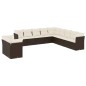 vidaXL 11-tlg. Garten-Sofagarnitur mit Kissen Braun Poly Rattan vidaXL 11-tlg. Garten-Sofagarnitur mit Kissen Braun Poly Rattan