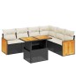 vidaXL 7-tlg. Garten-Sofagarnitur mit Kissen Schwarz Poly Rattan vidaXL 7-tlg. Garten-Sofagarnitur mit Kissen Schwarz Poly Rattan