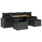 vidaXL 6-tlg. Garten-Sofagarnitur mit Kissen Schwarz Poly Rattan vidaXL 6-tlg. Garten-Sofagarnitur mit Kissen Schwarz Poly Rattan