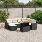 vidaXL 8-tlg. Garten-Sofagarnitur mit Kissen Schwarz Poly Rattan vidaXL 8-tlg. Garten-Sofagarnitur mit Kissen Schwarz Poly Rattan