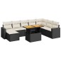 vidaXL 9-tlg. Garten-Sofagarnitur mit Kissen Schwarz Poly Rattan vidaXL 9-tlg. Garten-Sofagarnitur mit Kissen Schwarz Poly Rattan