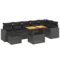 vidaXL 8-tlg. Garten-Sofagarnitur mit Kissen Schwarz Poly Rattan vidaXL 8-tlg. Garten-Sofagarnitur mit Kissen Schwarz Poly Rattan