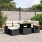 vidaXL 7-tlg. Garten-Sofagarnitur mit Kissen Schwarz Poly Rattan vidaXL 7-tlg. Garten-Sofagarnitur mit Kissen Schwarz Poly Rattan