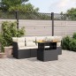 vidaXL 5-tlg. Garten-Sofagarnitur mit Kissen Schwarz Poly Rattan vidaXL 5-tlg. Garten-Sofagarnitur mit Kissen Schwarz Poly Rattan