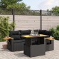 vidaXL 5-tlg. Garten-Sofagarnitur mit Kissen Schwarz Poly Rattan vidaXL 5-tlg. Garten-Sofagarnitur mit Kissen Schwarz Poly Rattan