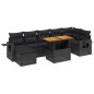 vidaXL 8-tlg. Garten-Sofagarnitur mit Kissen Schwarz Poly Rattan vidaXL 8-tlg. Garten-Sofagarnitur mit Kissen Schwarz Poly Rattan