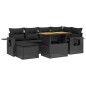 vidaXL 7-tlg. Garten-Sofagarnitur mit Kissen Schwarz Poly Rattan vidaXL 7-tlg. Garten-Sofagarnitur mit Kissen Schwarz Poly Rattan