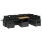 vidaXL 9-tlg. Garten-Sofagarnitur mit Kissen Schwarz Poly Rattan vidaXL 9-tlg. Garten-Sofagarnitur mit Kissen Schwarz Poly Rattan