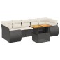 vidaXL 8-tlg. Garten-Sofagarnitur mit Kissen Schwarz Poly Rattan vidaXL 8-tlg. Garten-Sofagarnitur mit Kissen Schwarz Poly Rattan