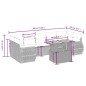 vidaXL 8-tlg. Garten-Sofagarnitur mit Kissen Schwarz Poly Rattan vidaXL 8-tlg. Garten-Sofagarnitur mit Kissen Schwarz Poly Rattan