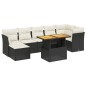 vidaXL 8-tlg. Garten-Sofagarnitur mit Kissen Schwarz Poly Rattan vidaXL 8-tlg. Garten-Sofagarnitur mit Kissen Schwarz Poly Rattan