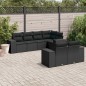 vidaXL 7-tlg. Garten-Sofagarnitur mit Kissen Schwarz Poly Rattan vidaXL 7-tlg. Garten-Sofagarnitur mit Kissen Schwarz Poly Rattan