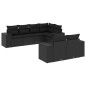 vidaXL 7-tlg. Garten-Sofagarnitur mit Kissen Schwarz Poly Rattan vidaXL 7-tlg. Garten-Sofagarnitur mit Kissen Schwarz Poly Rattan