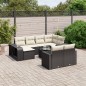 vidaXL 11-tlg. Garten-Sofagarnitur mit Kissen Schwarz Poly Rattan vidaXL 11-tlg. Garten-Sofagarnitur mit Kissen Schwarz Poly Rattan