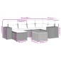 vidaXL 7-tlg. Garten-Sofagarnitur mit Kissen Grau Poly Rattan vidaXL 7-tlg. Garten-Sofagarnitur mit Kissen Grau Poly Rattan
