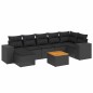 vidaXL 8-tlg. Garten-Sofagarnitur mit Kissen Schwarz Poly Rattan vidaXL 8-tlg. Garten-Sofagarnitur mit Kissen Schwarz Poly Rattan