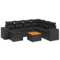 vidaXL 8-tlg. Garten-Sofagarnitur mit Kissen Schwarz Poly Rattan vidaXL 8-tlg. Garten-Sofagarnitur mit Kissen Schwarz Poly Rattan
