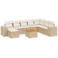 vidaXL 9-tlg. Garten-Sofagarnitur mit Kissen Beige Poly Rattan vidaXL 9-tlg. Garten-Sofagarnitur mit Kissen Beige Poly Rattan
