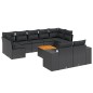 vidaXL 10-tlg. Garten-Sofagarnitur mit Kissen Schwarz Poly Rattan vidaXL 10-tlg. Garten-Sofagarnitur mit Kissen Schwarz Poly Rattan
