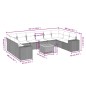 vidaXL 11-tlg. Garten-Sofagarnitur mit Kissen Schwarz Poly Rattan vidaXL 11-tlg. Garten-Sofagarnitur mit Kissen Schwarz Poly Rattan