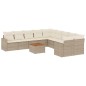 vidaXL 11-tlg. Garten-Sofagarnitur mit Kissen Beige Poly Rattan vidaXL 11-tlg. Garten-Sofagarnitur mit Kissen Beige Poly Rattan
