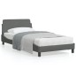 vidaXL Bettgestell mit Kopfteil Dunkelgrau 100x200 cm Stoff vidaXL Bettgestell mit Kopfteil Dunkelgrau 100x200 cm Stoff