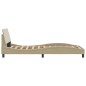 vidaXL Bettgestell mit Kopfteil Creme 100x200 cm Stoff vidaXL Bettgestell mit Kopfteil Creme 100x200 cm Stoff