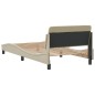 vidaXL Bettgestell mit Kopfteil Creme 100x200 cm Stoff vidaXL Bettgestell mit Kopfteil Creme 100x200 cm Stoff