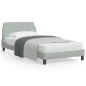 vidaXL Bettgestell ohne Matratze Hellgrau 100x200 cm Samt vidaXL Bettgestell ohne Matratze Hellgrau 100x200 cm Samt