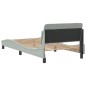 vidaXL Bettgestell ohne Matratze Hellgrau 100x200 cm Samt vidaXL Bettgestell ohne Matratze Hellgrau 100x200 cm Samt