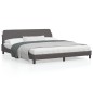 vidaXL Bettgestell mit Kopfteil Grau 180x200 cm Kunstleder vidaXL Bettgestell mit Kopfteil Grau 180x200 cm Kunstleder