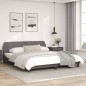 vidaXL Bettgestell mit Kopfteil Grau 180x200 cm Kunstleder vidaXL Bettgestell mit Kopfteil Grau 180x200 cm Kunstleder