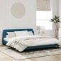 vidaXL Bettgestell mit Kopfteil Blau 180x200 cm Samt vidaXL Bettgestell mit Kopfteil Blau 180x200 cm Samt
