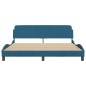 vidaXL Bettgestell mit Kopfteil Blau 180x200 cm Samt vidaXL Bettgestell mit Kopfteil Blau 180x200 cm Samt