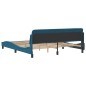 vidaXL Bettgestell mit Kopfteil Blau 180x200 cm Samt vidaXL Bettgestell mit Kopfteil Blau 180x200 cm Samt