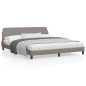 vidaXL Bettgestell mit Kopfteil Taupe 180x200 cm Stoff vidaXL Bettgestell mit Kopfteil Taupe 180x200 cm Stoff