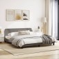 vidaXL Bettgestell mit Kopfteil Taupe 180x200 cm Stoff vidaXL Bettgestell mit Kopfteil Taupe 180x200 cm Stoff
