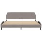 vidaXL Bettgestell mit Kopfteil Taupe 180x200 cm Stoff vidaXL Bettgestell mit Kopfteil Taupe 180x200 cm Stoff